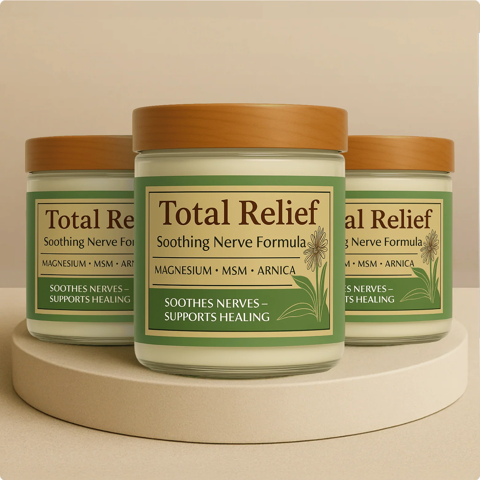 Total Relief 3 bottles Total Relief Magnesium Cream - Image 1